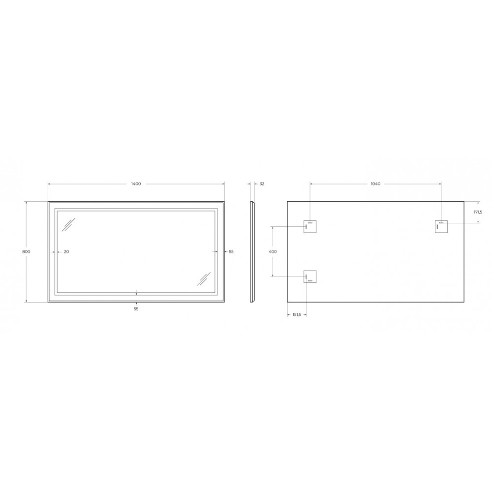 Зеркало BelBagno SPC-KRAFT-SENS