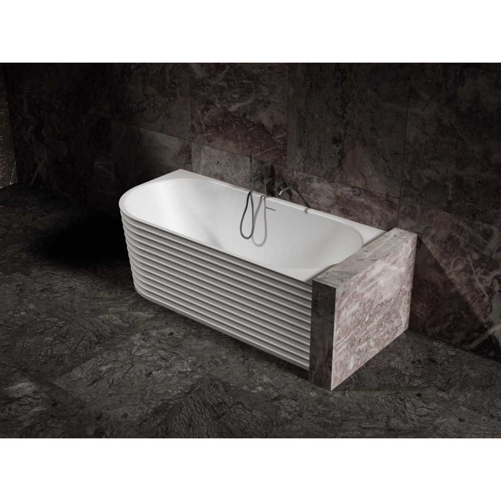 Ванна из искусственного камня ABBER Stein AS9651 R белая матовая