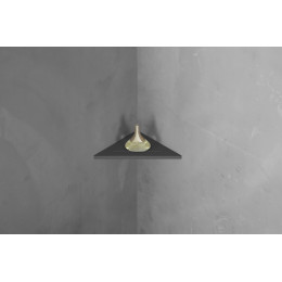 Угловая полочка для ванной комнаты ABBER Stein AS1652LMB черная матовая