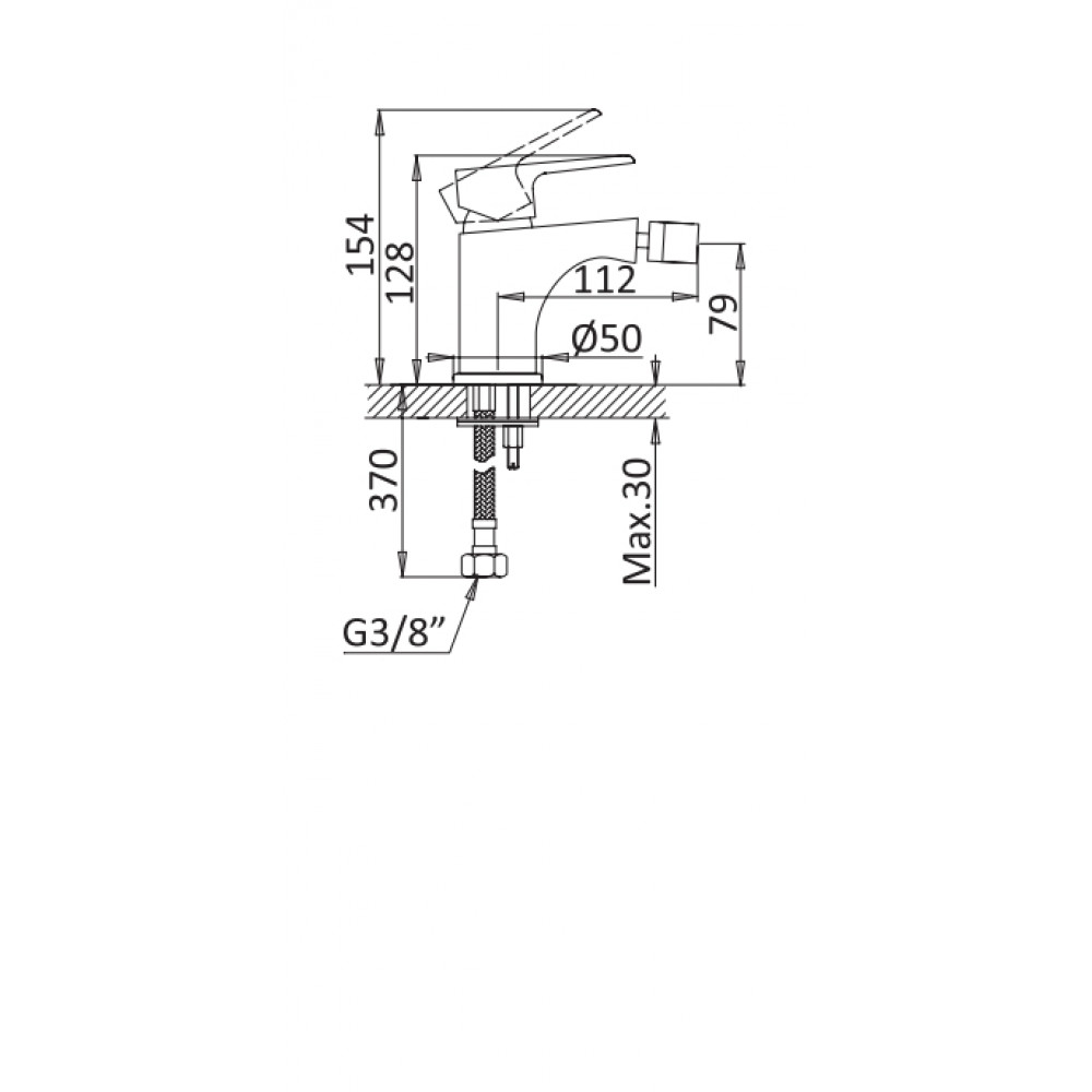 Смеситель для биде CEZARES NAUTIC-BS1