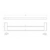 Полотенцедержатель двойной 60 см CEZARES SLIDER-THD-60