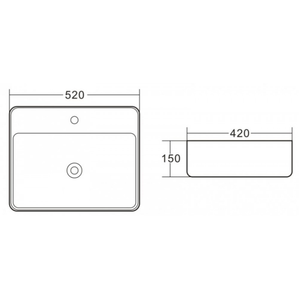 Раковина накладная BELBAGNO BB1367