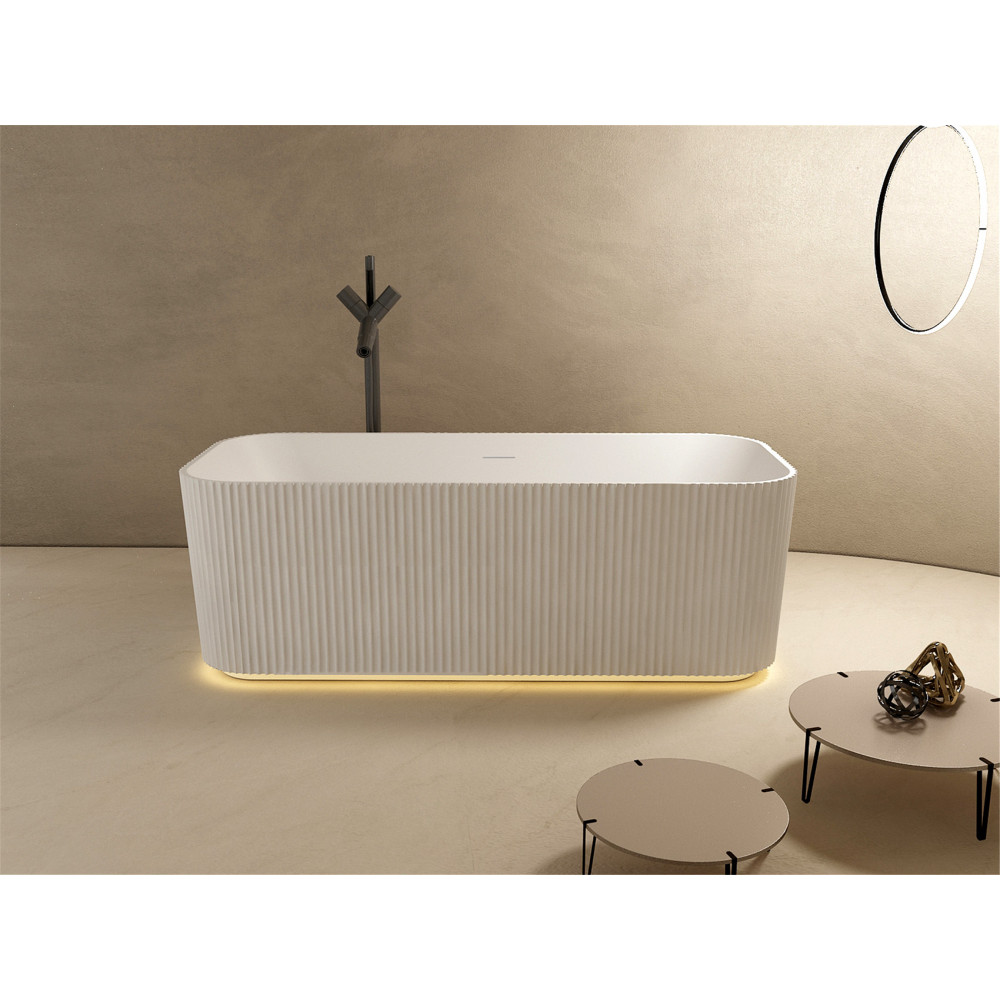 Ванна из искусственного камня ABBER Stein AS9663 белая матовая