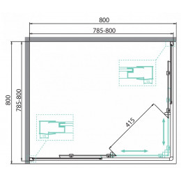 Душевой уголок BELBAGNO DUE-A-2
