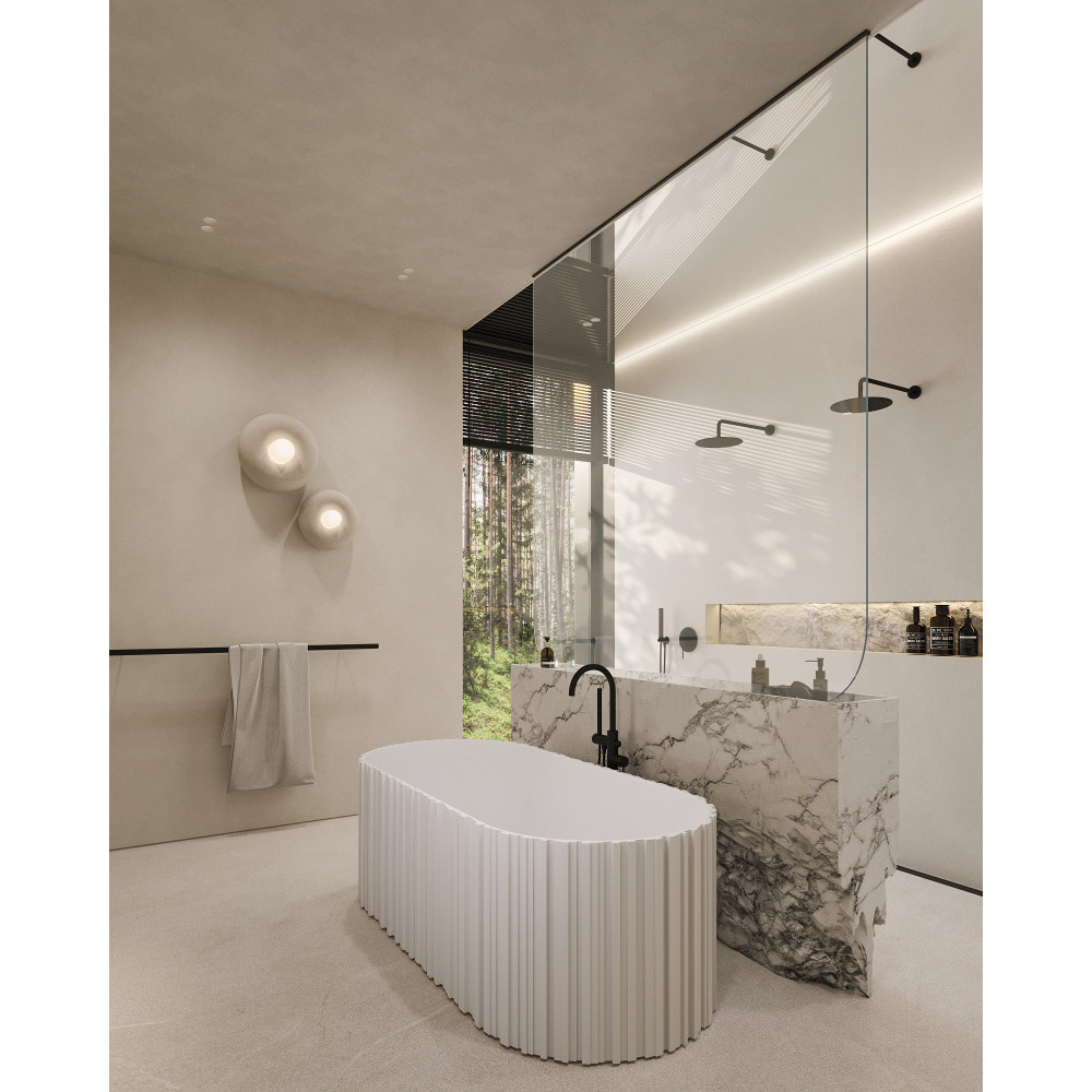 Ванна из искусственного камня ABBER Stein AS9653 белая матовая