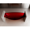 Прозрачная ванна ABBER Kristall AT9704Rubin подвесная красная