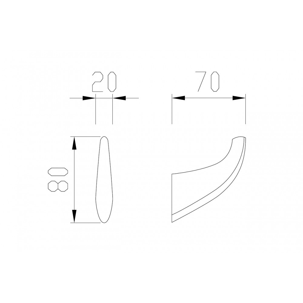 Крючок ABBER Nord AA1550 хром