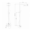 Душевая стойка ABBER Emotion AF8816 с изливом, хром