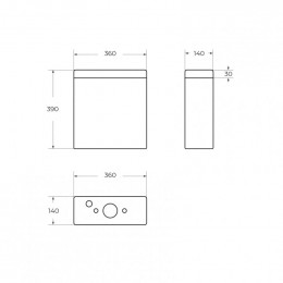 Унитаз-компакт безободковый со смывом TORNADO BelBagno LUCE-TOR