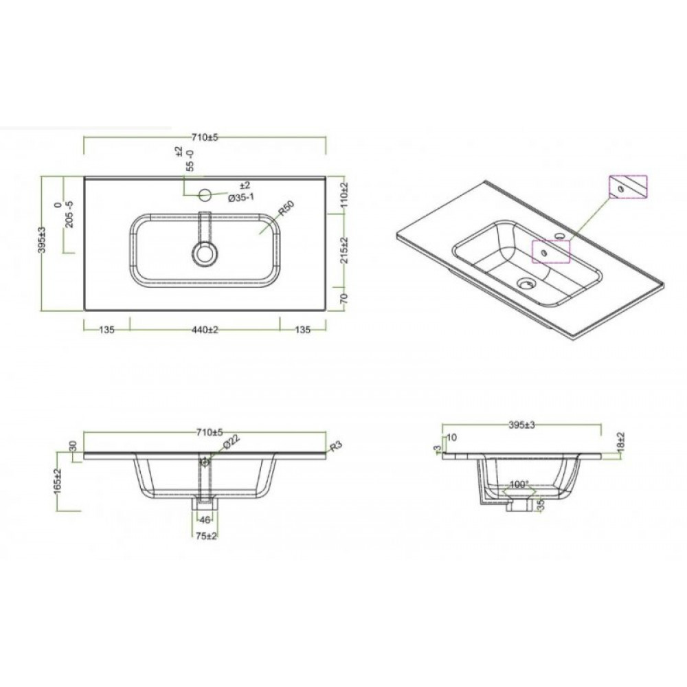 Мебель для ванной комнаты BELBAGNO KRAFT 39-700