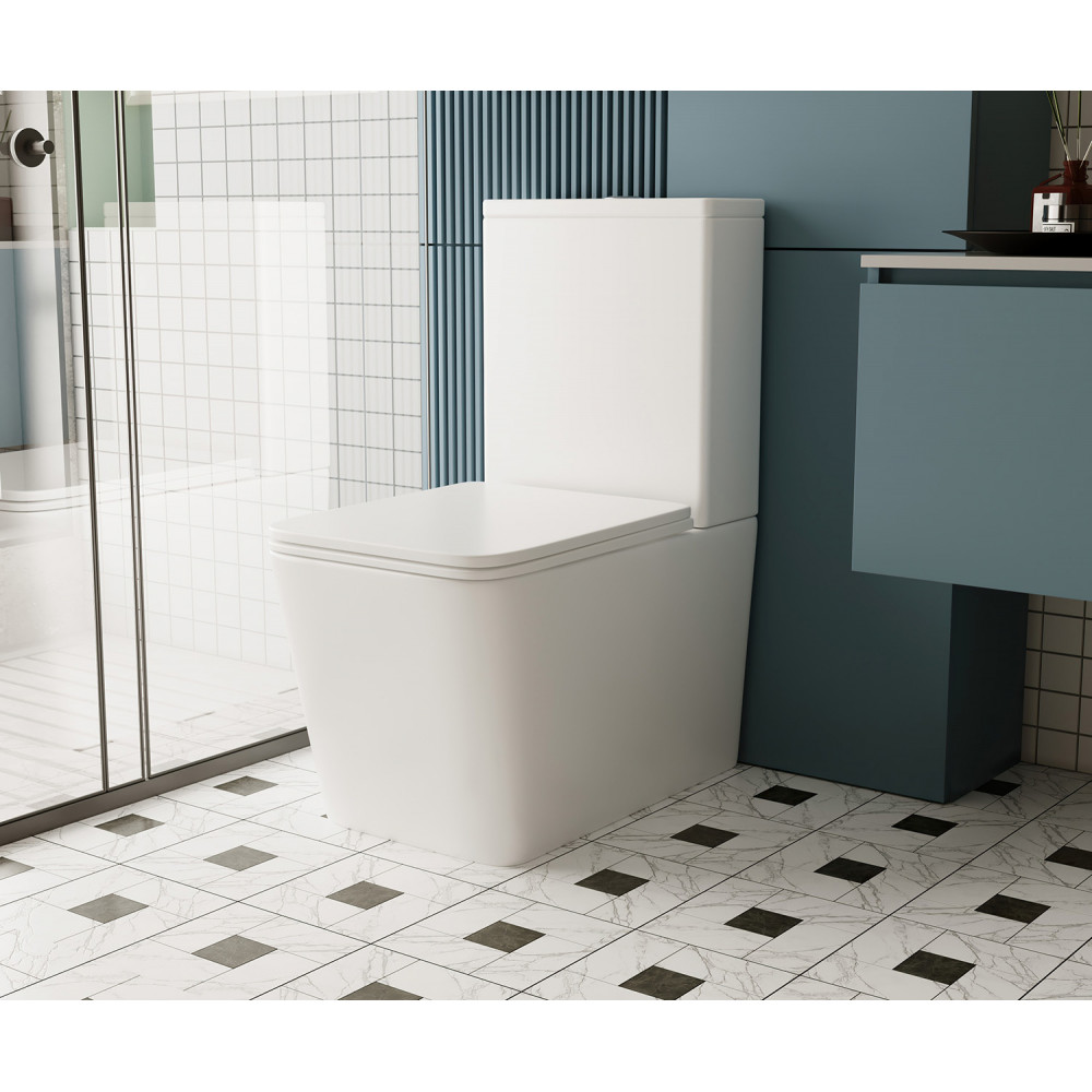 Унитаз ABBER Rechteck AC1210 компакт белый, безободковый