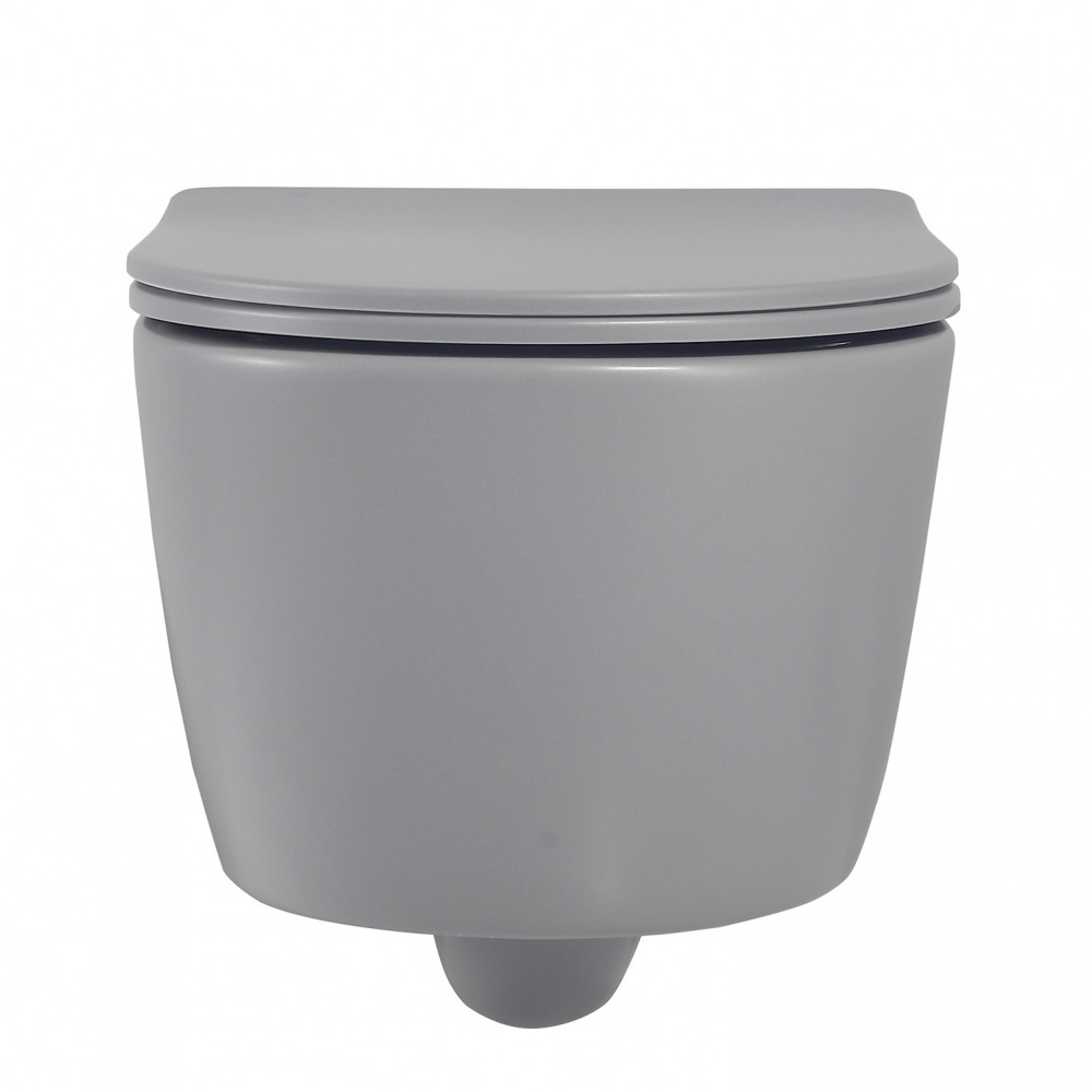 Унитаз ABBER Bequem AC1104MG подвесной серый матовый, безободковый