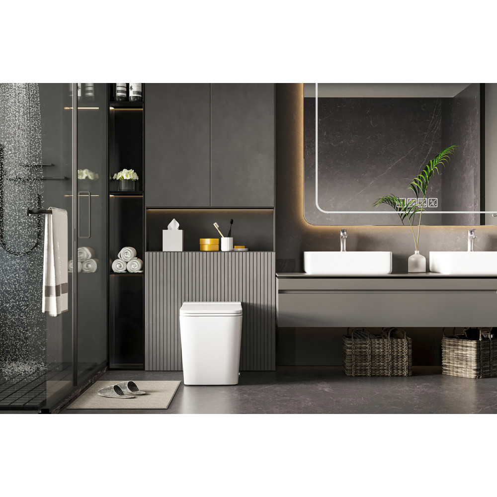 Унитаз ABBER Rechteck AC1212P приставной белый с импульсным смывом