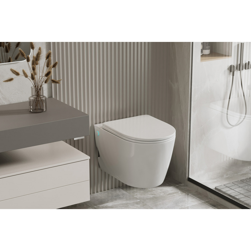 Унитаз ABBER Bequem AC1106P подвесной белый с импульсным смывом