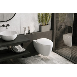 Унитаз ABBER Bequem AC1107P подвесной белый с импульсным смывом