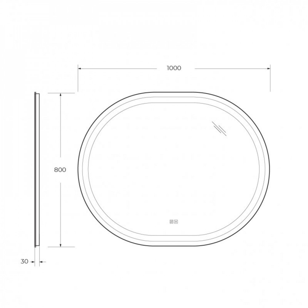 Зеркало GIUBILEO CEZARES со встроенной подсветкой, сенсорным выключателем и подогревом