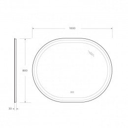 Зеркало GIUBILEO CEZARES со встроенной подсветкой, сенсорным выключателем и подогревом