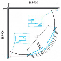 Душевой уголок BELBAGNO DUE-R-2