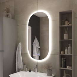 Зеркало ELLISSE с контурной разноцветной подсветкой RGB и сенсорным выключателем