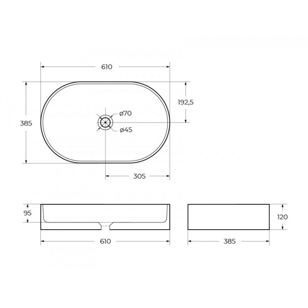 Раковина накладная BELBAGNO BB1479