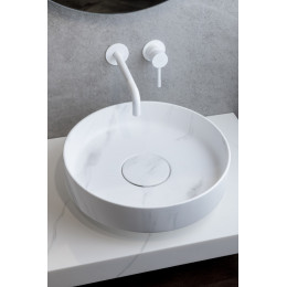 Раковина накладная Corian 400*130 Calacatta