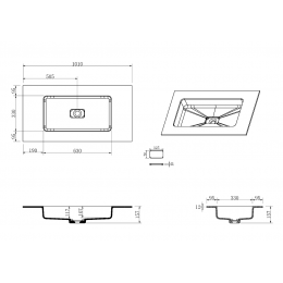 QUATRO 100 раковина-моноблок WHITE