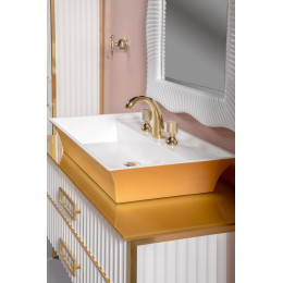 Столешница стекло 100см прямая ЗОЛОТО