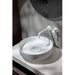 Раковина накладная Corian 400*130 Calacatta