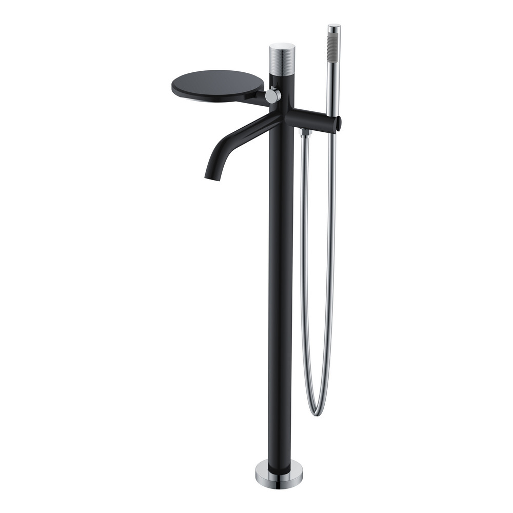 Смеситель STICK напольный BLACK TOUCH CHROME