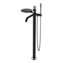 Смеситель STICK напольный BLACK TOUCH CHROME