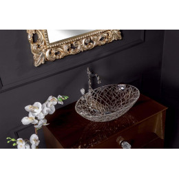 Столешница стекло 80см прямая DARK BROWN