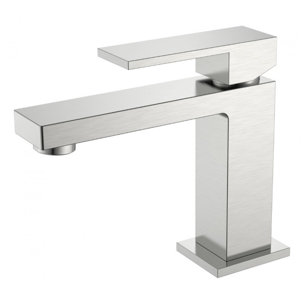 Cмеситель для умывальника Qubic Brushed Nickel