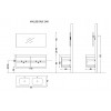 Тумба без раковины Vallessi 140*46cm LIGHT OAK 4 полки