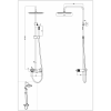 Стойка для душа STICK Shine Gun Metal с ручкой TOUCH