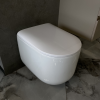 Flow подвесной унитаз глянец белый с крышкой, функция Торнадо