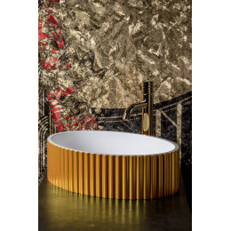 Раковина Canale рифл глянец белая