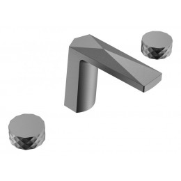 Смеситель врезной на 3отв. VENTURO Gun Metall, ручка DIAMOND