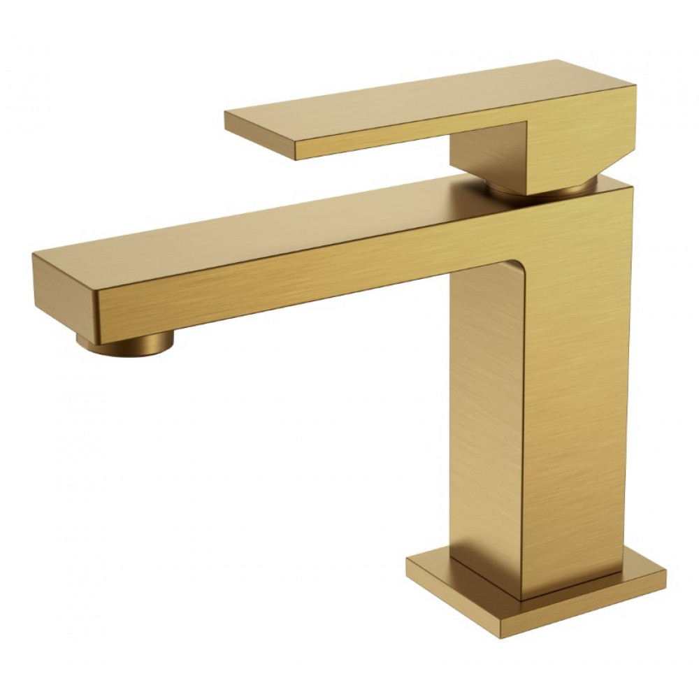 Cмеситель для умывальника Qubic Bronze