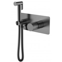 Смеситель гигиенический STICK Gun Metal c ручкой TOUCH