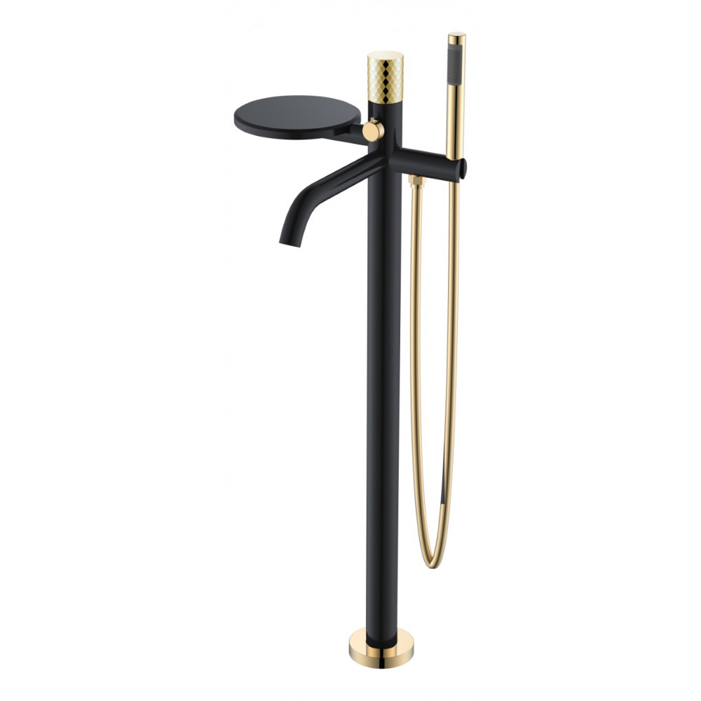 Смеситель STICK напольный BLACK DIAMOND GOLD