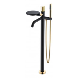 Смеситель STICK напольный BLACK DIAMOND GOLD