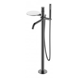 Смеситель STICK напольный Gun Metal c ручкой DIAMOND