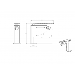 Смеситель Q для биде CHROME CHROME_Комплект