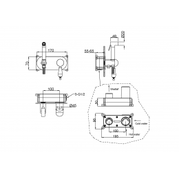 Гигиеническая лейка со смесителем BRILLANTE