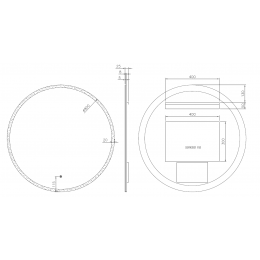 Зеркало круглое , подсв., сенсор, антизапотевание, D80cm