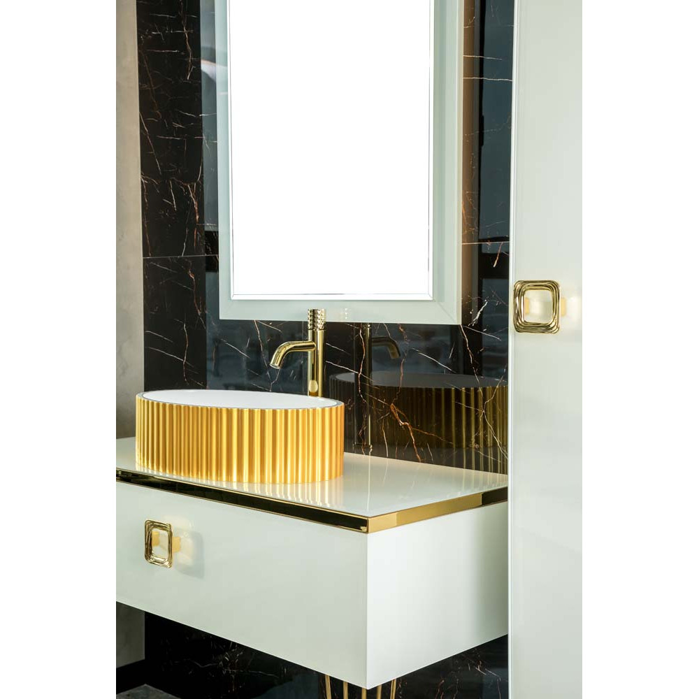 Зеркало Dolce Жемчужный белый 105x70см