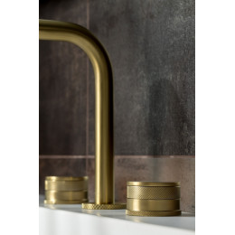 Смеситель на столешницу PRESTIGE на 3 отв. MAT GOLD