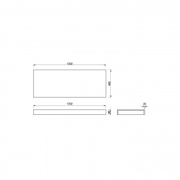 Столешница прямая FLAT 120см
