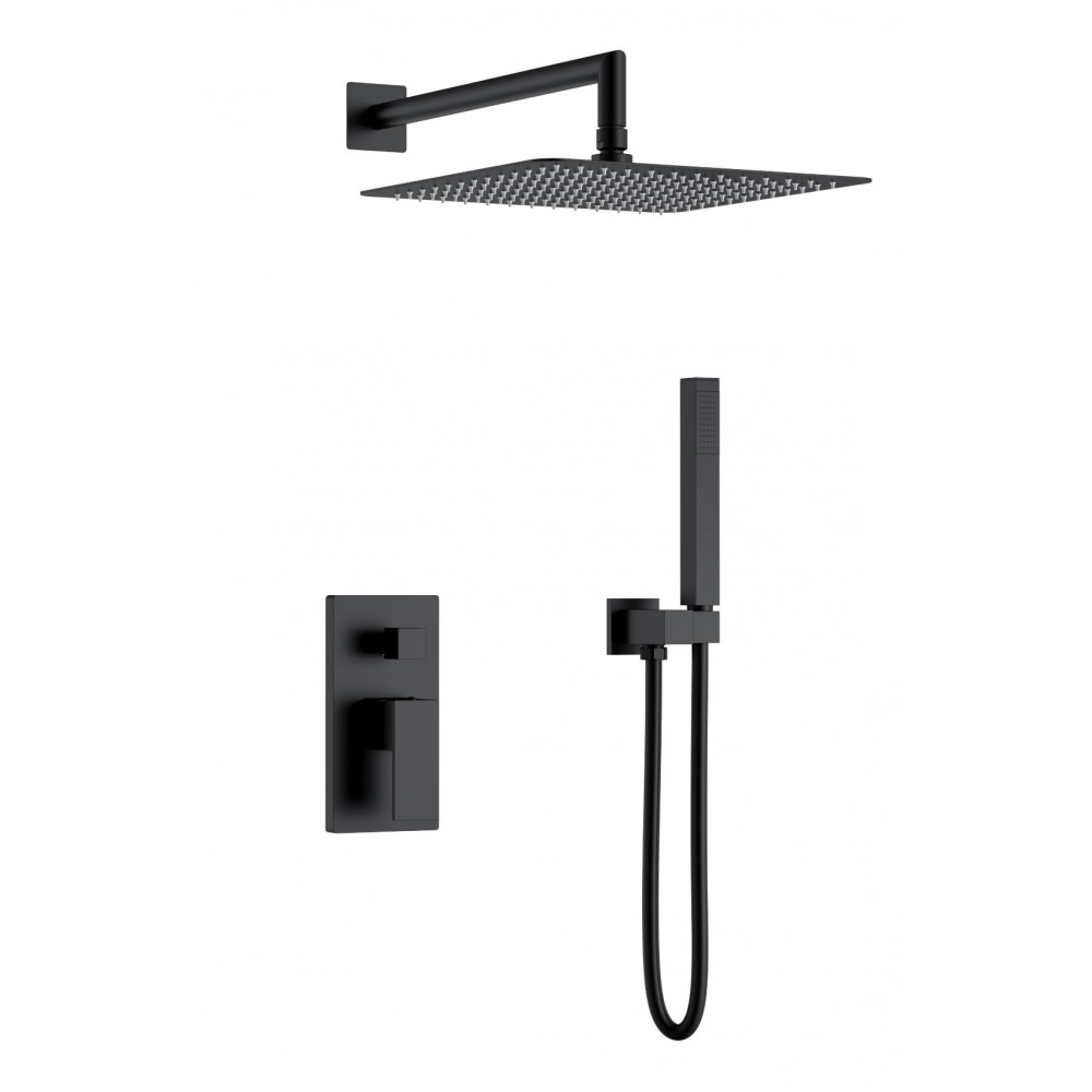 Смеситель встроенный для душа QUBIC Matt Black