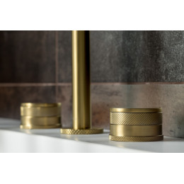 Смеситель на столешницу PRESTIGE на 3 отв. MAT GOLD